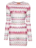 Missoni zigzag-woven crochet minidress - Grey