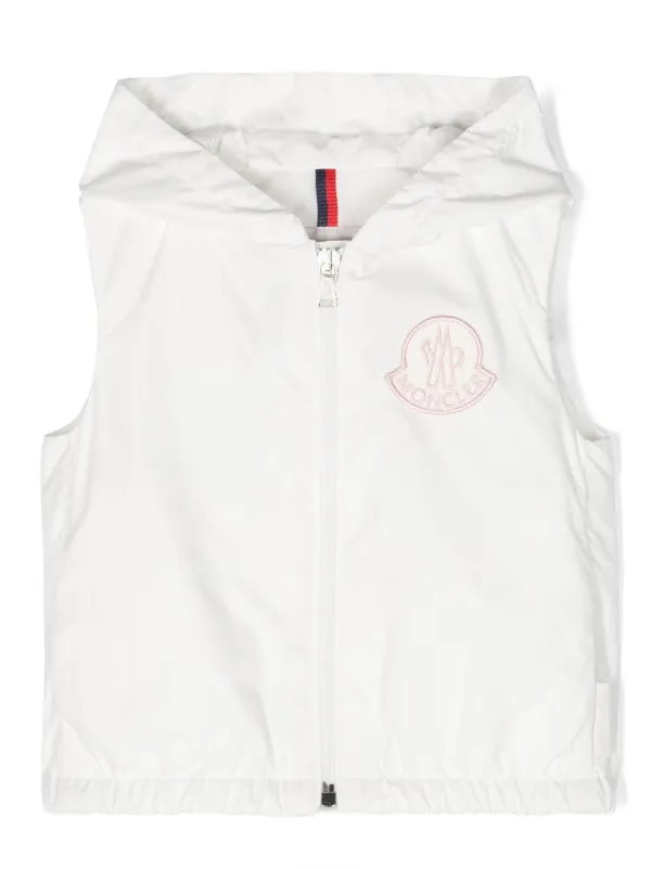 Moncler gilet white best sale