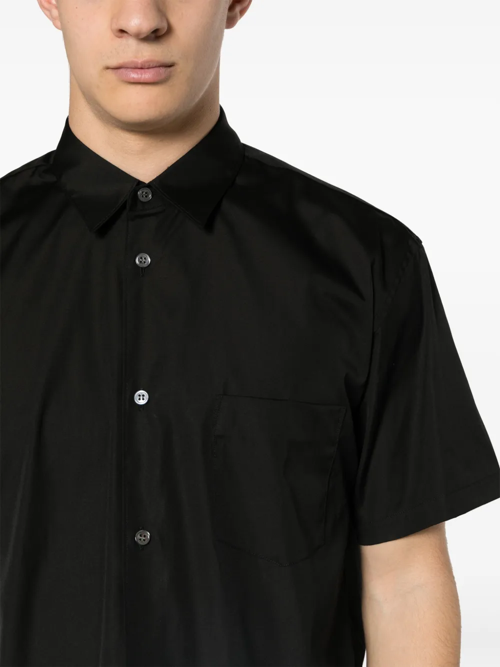 Comme Des Garçons Shirt Katoenen overhemd met klassieke kraag Zwart