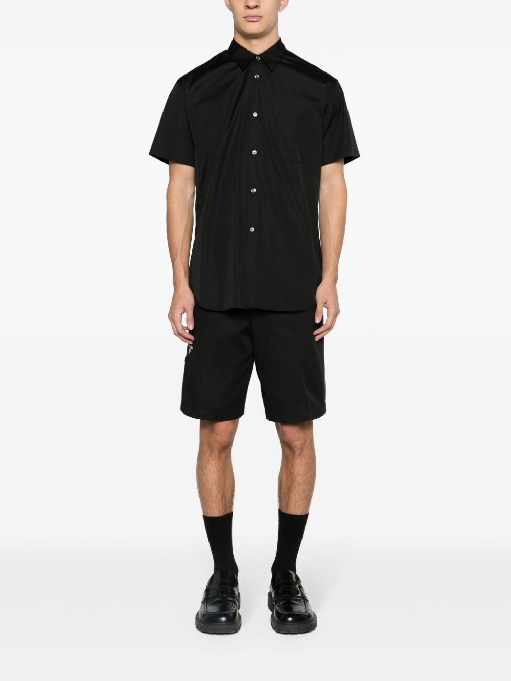 Comme Des Garçons Shirt Katoenen overhemd met klassieke kraag Zwart