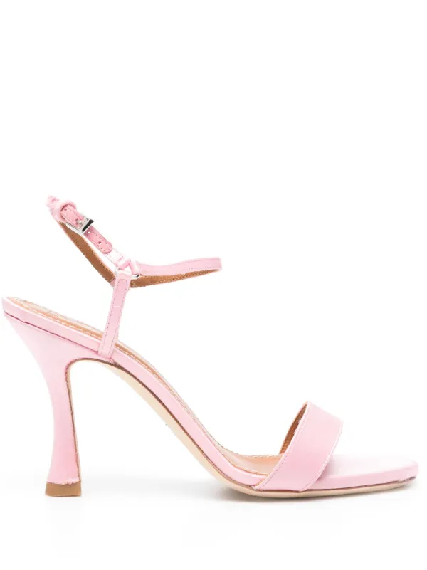 STAUD Petra 95mm Satin Sandals Pink FARFETCH IN
