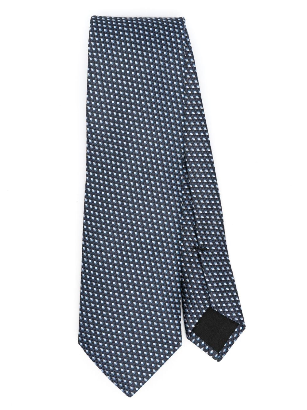 Hugo Boss Geometric-print Tie In Blue