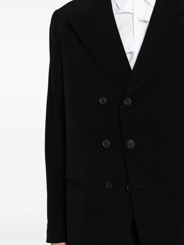 ボトムスその他 Sapio Double Breast Blazer Jacket SAPIO double-breasted wool-cotton Blazer | Black | FARFETCH GE