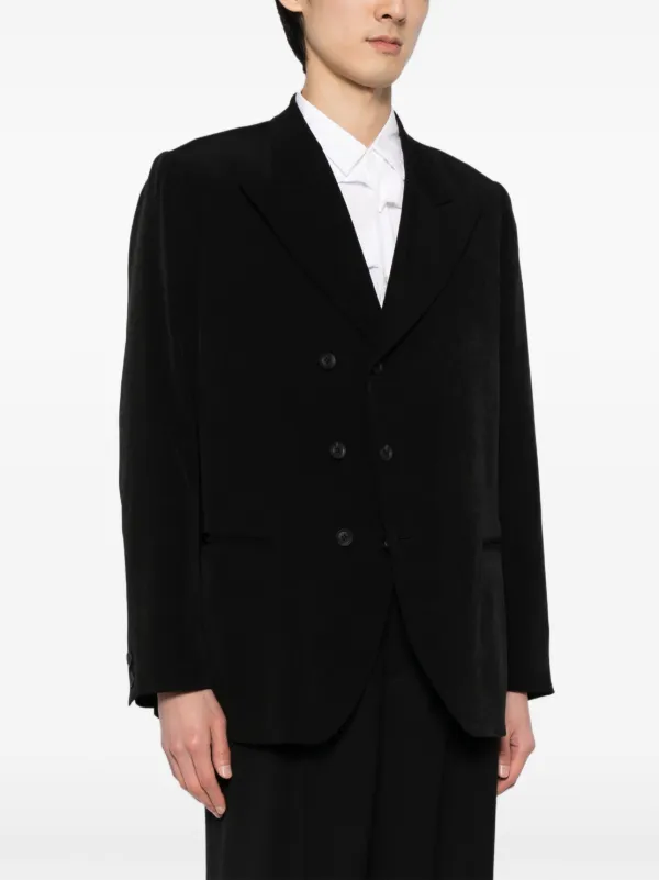 Yohji Yamamoto double-breasted Blazer | Black | FARFETCH