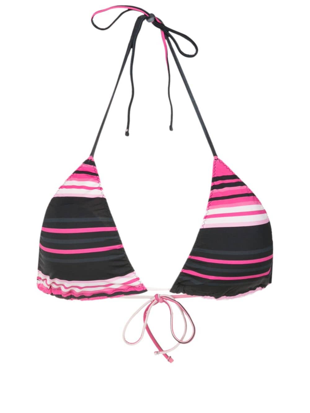 Clube Bossa Aava Stripe-print Bikini Top In Multicolour