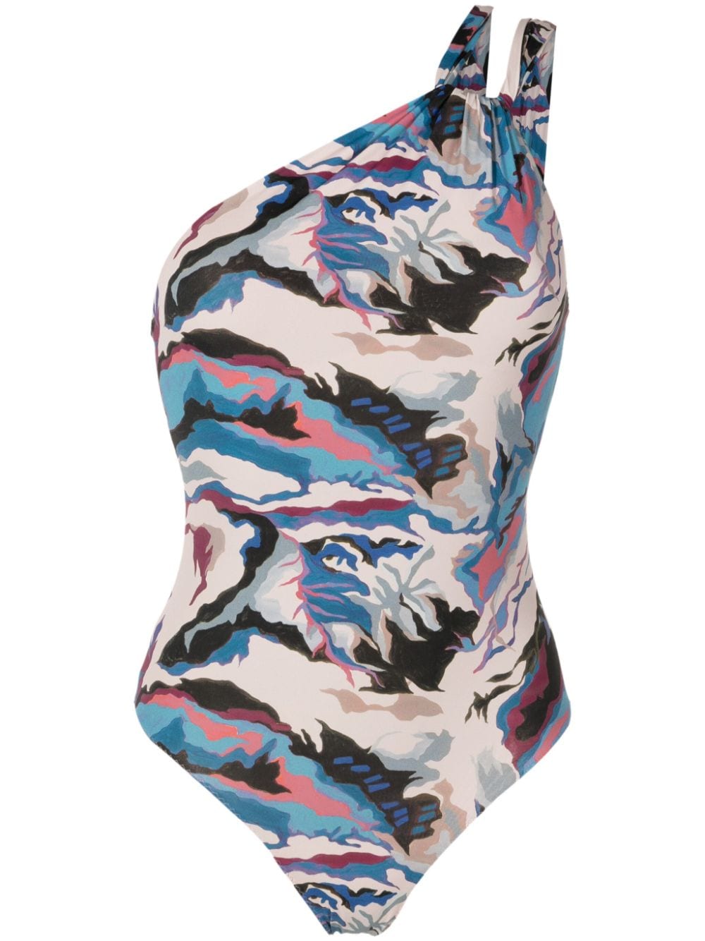 Clube Bossa Draper One-shoulder Swimsuit In Multicolour