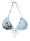 Clube Bossa Lieve floral-print bikini top - Blue