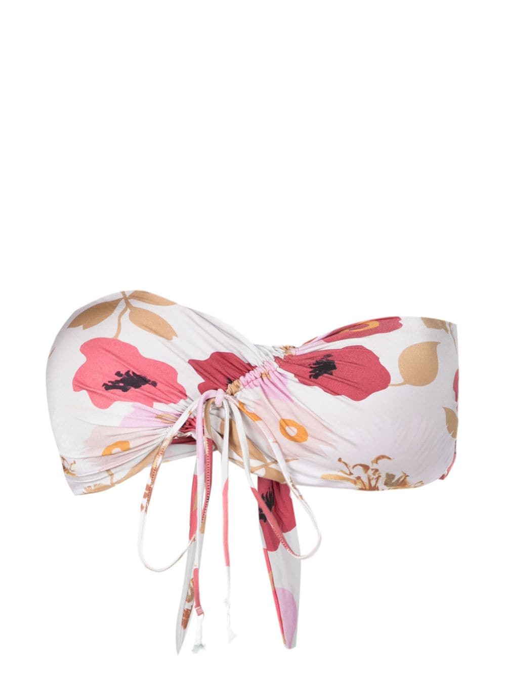 Shop Clube Bossa Cordess Floral-print Bikini Top In Multicolour