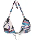 Clube Bossa Rings camouflage-print bikini top - Multicolour