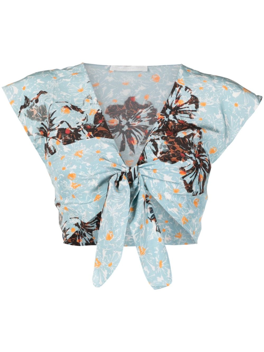 Gert floral-print silk top