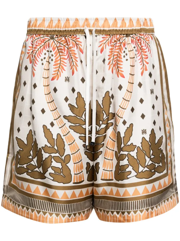 AMIRI Repeat Palm コットン ショーツ 短パン 38 beige 22932688_53686157_600.jpg