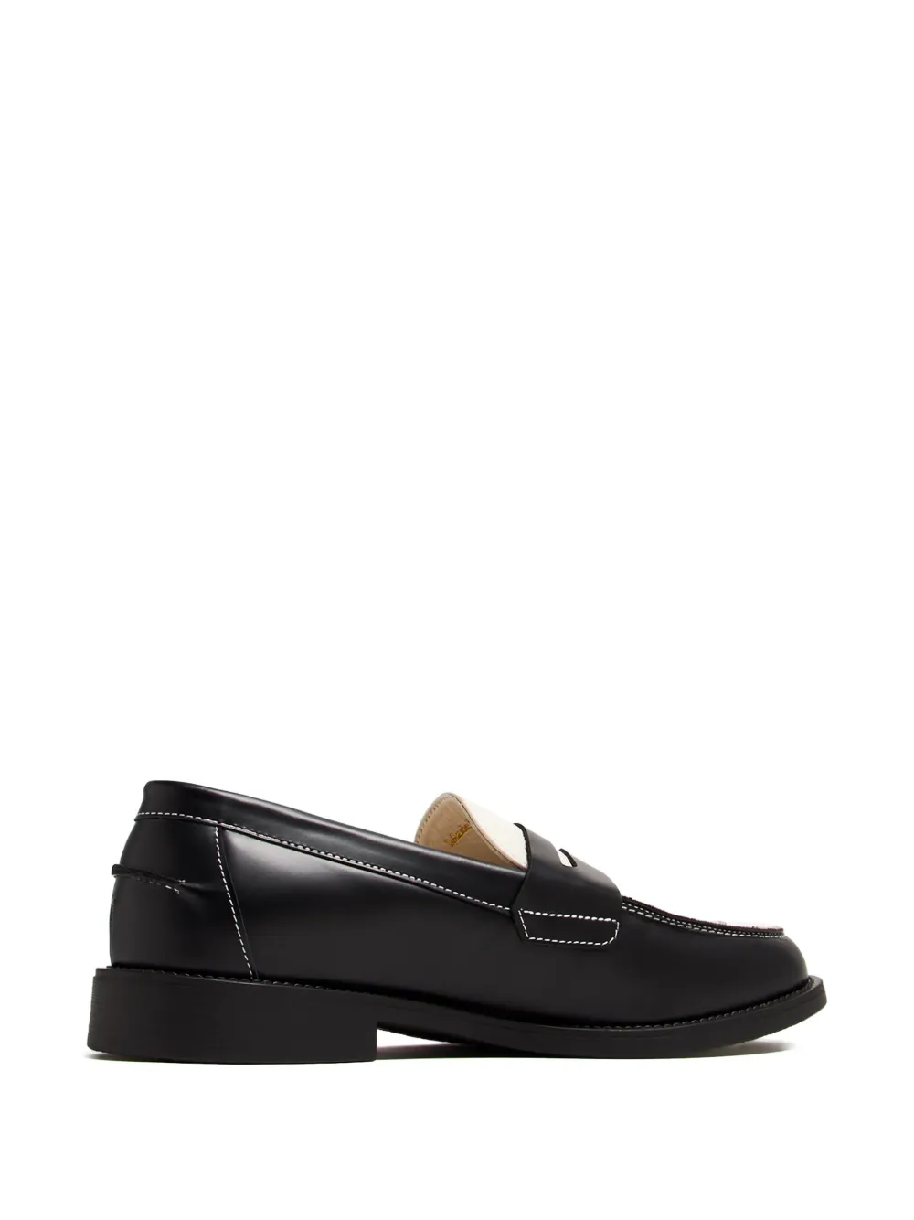 DUKE & DEXTER Leren loafers met slang-patroon Zwart