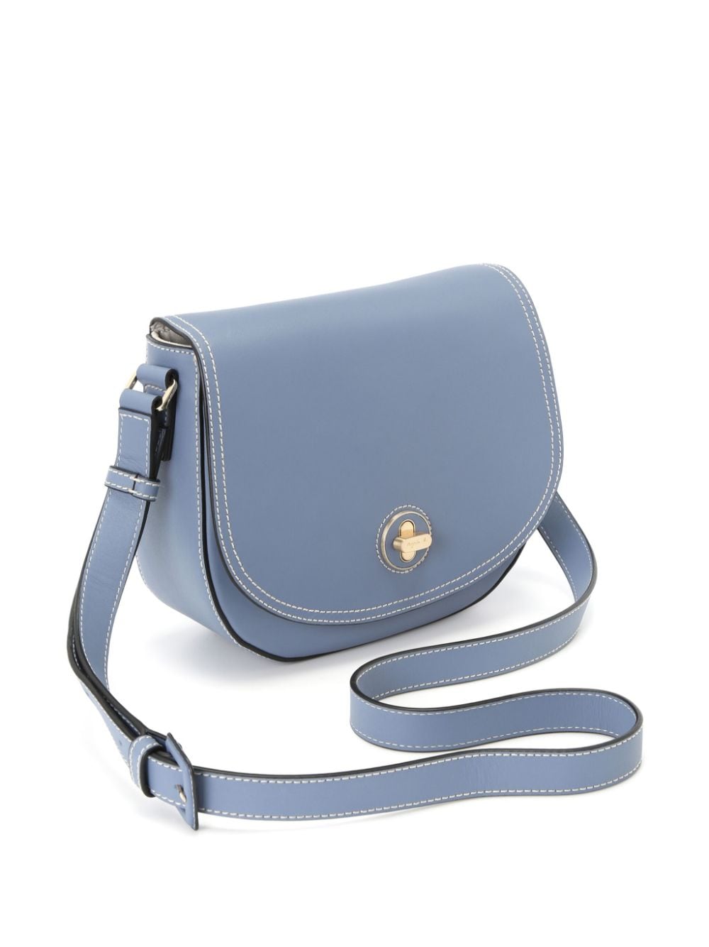 Shop Agnès B. Twist-lock Crossbody Bag In Blue