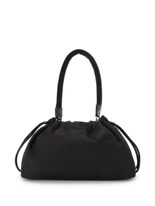 Agnès b. logo-print Drawstring Crossbody Bag | Black | FARFETCH