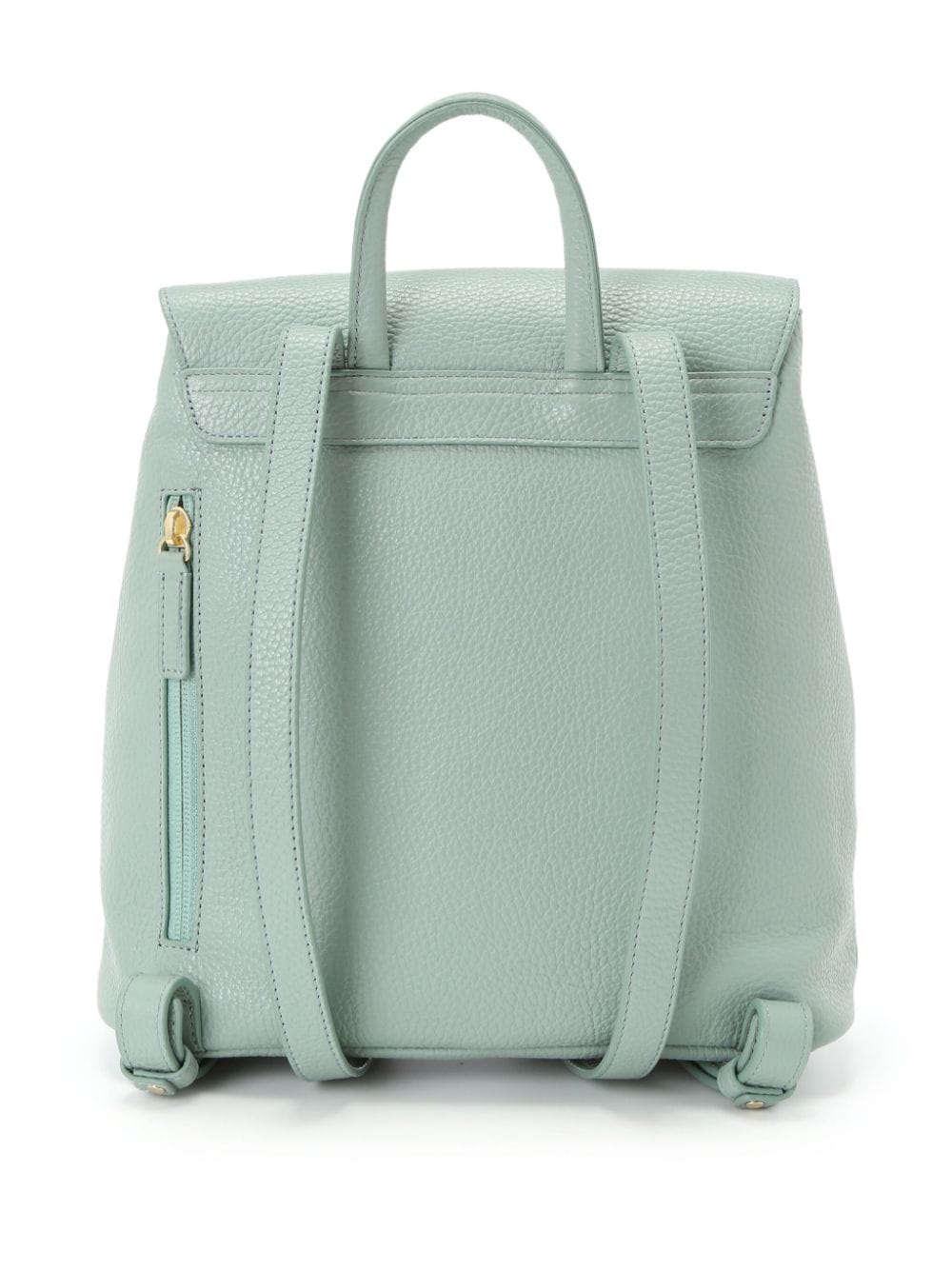 Shop Agnès B. Logo-plaque Leather Backpack In Green
