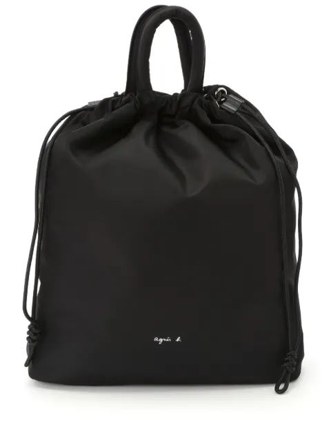 agnès b.  logo-print drawstring backpack