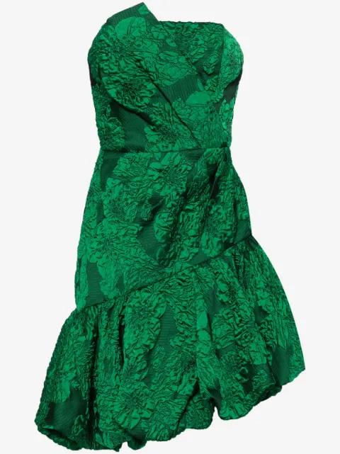 Marchesa Notte Calathea asymmetric minidress