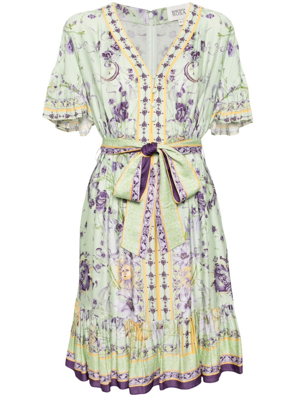 Zea floral-print belted dress