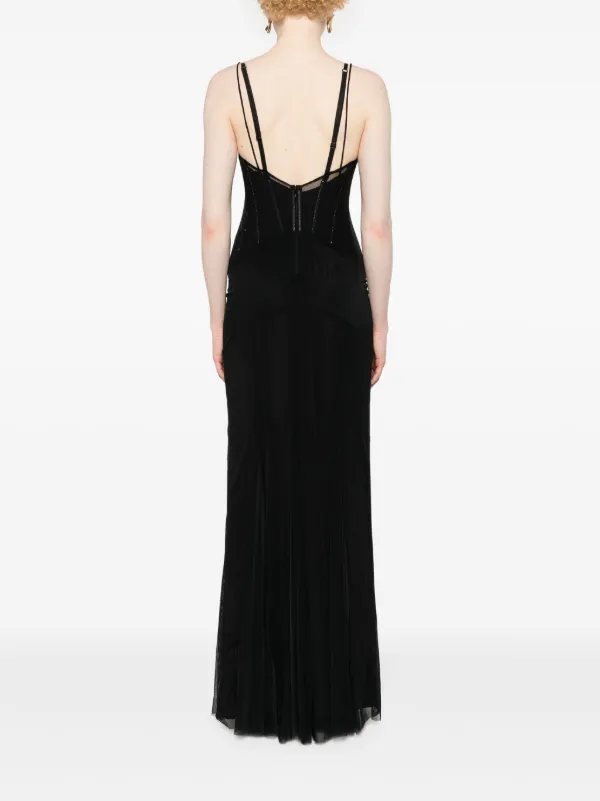 Dolce & Gabbana Mesh Maxi Dress | Black | FARFETCH