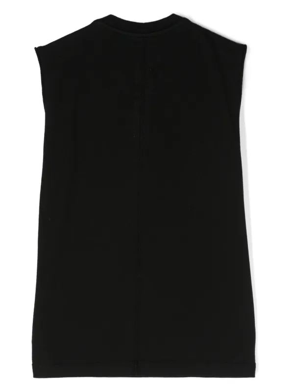 Rick Owens Kids Tarp Cotton Sleeveless T-shirt | Black | FARFETCH GE