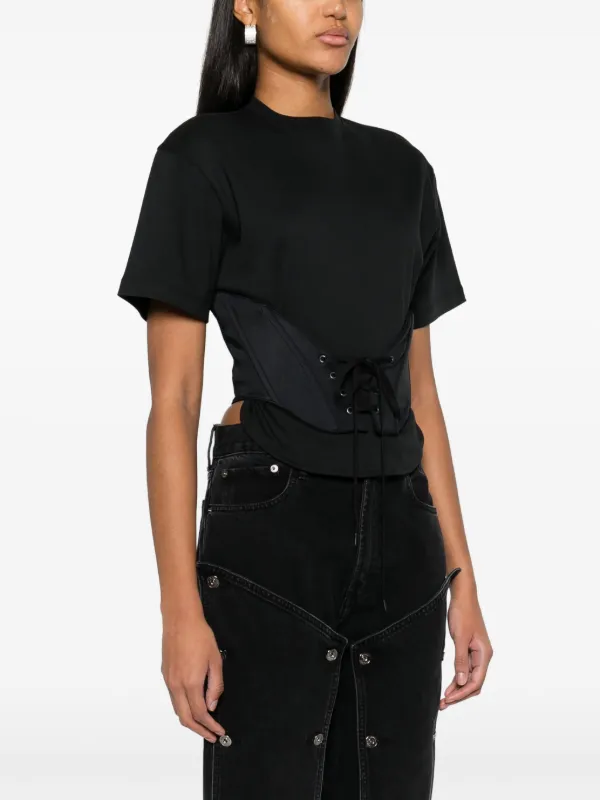 Corset style t shirt hotsell