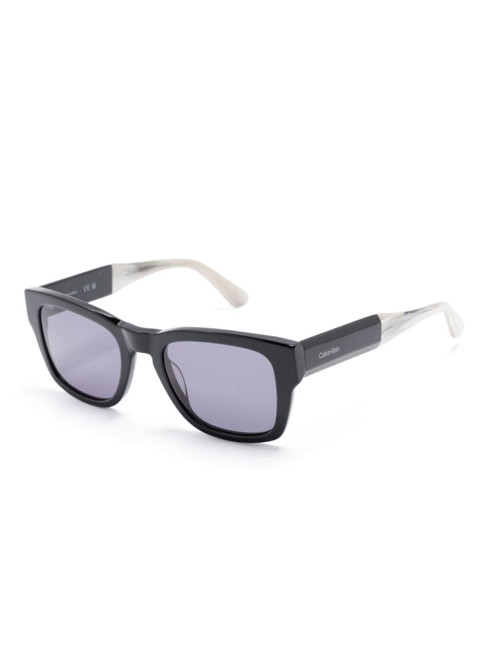 Shop Calvin Klein Square-frame Sunglasses In Schwarz