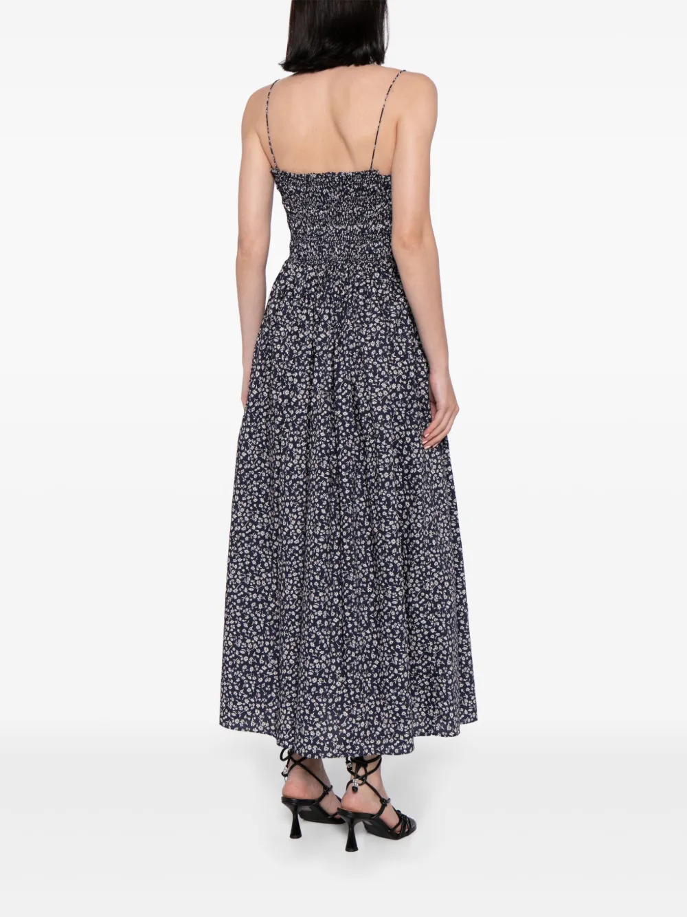 Matteau Katoenen jurk met bloemenprint Blauw