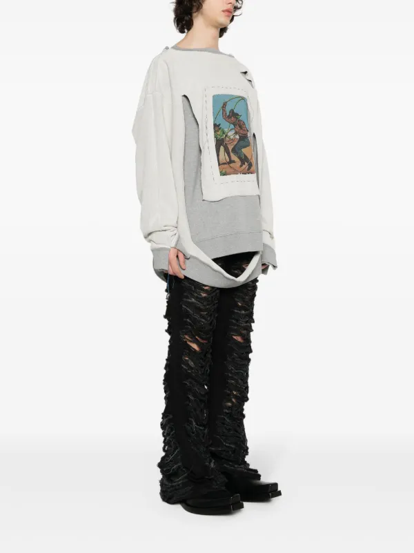 Maison Margiela Ripped inside-out Sweatshirt - Farfetch