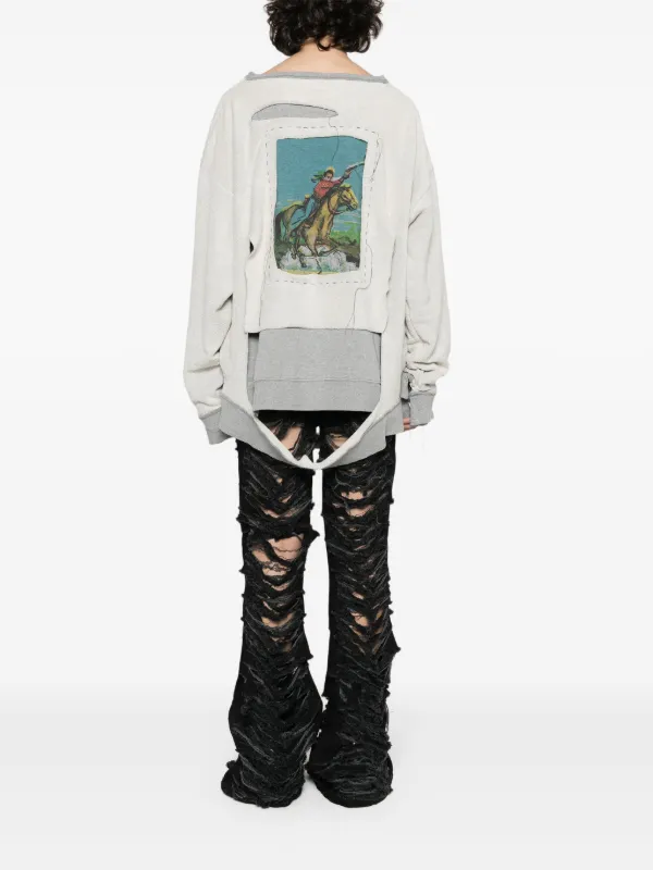 Maison Margiela Ripped inside-out Sweatshirt - Farfetch