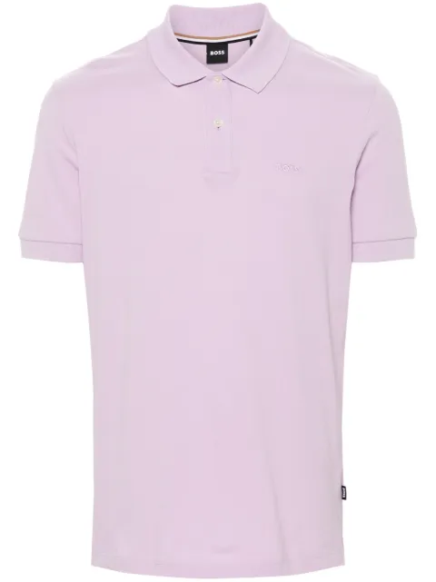 BOSS playera tipo polo con logo bordado