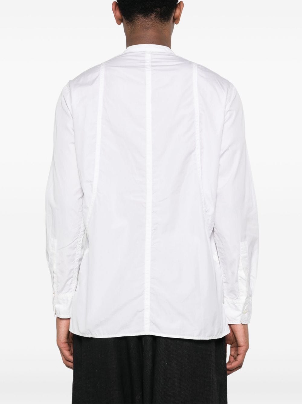 Shop Yohji Yamamoto Plain Cotton Shirt In White