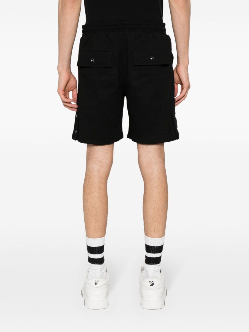 Shop Mouty Twill Cargo Shorts In Black