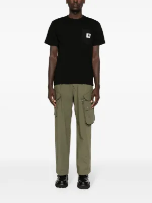 送料関税込♦sacai コットン混 ジャージナイロンフーディ 送料関税込♢sacaiサカイコットン混ジャージパネルフーディ