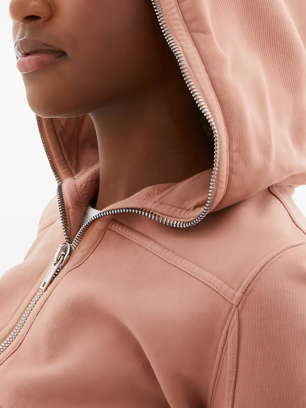 Rick Owens Drkshdw Zip-up Hoodie In Pink