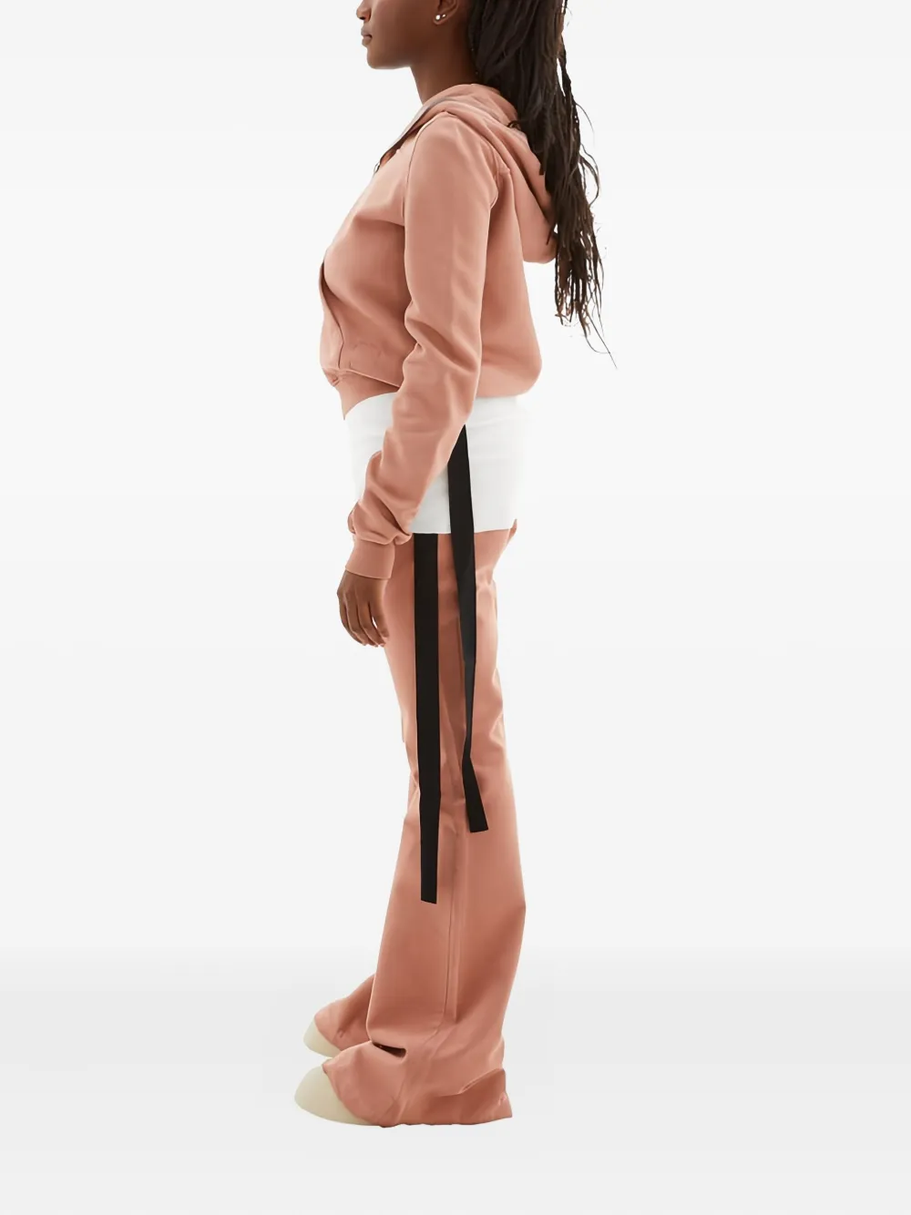 Rick Owens DRKSHDW zip-up hoodie - Roze