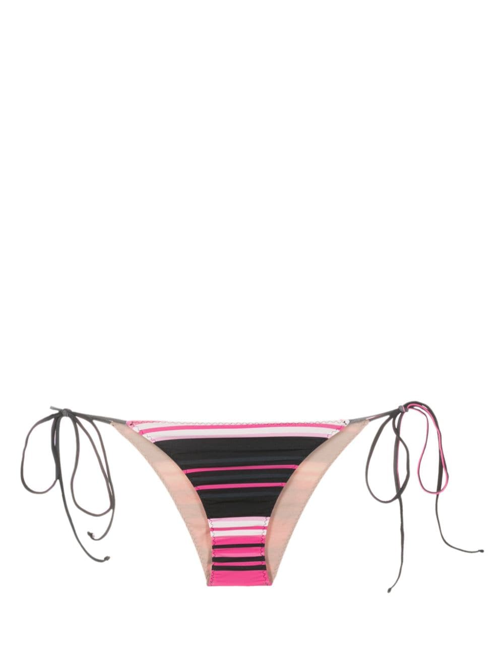 Aava stripe-print bikini bottoms