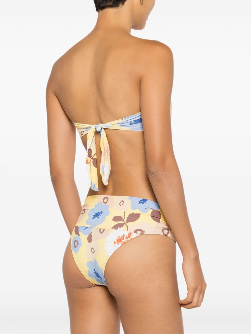 Shop Clube Bossa Venet Floral-print Bikini Top In Yellow