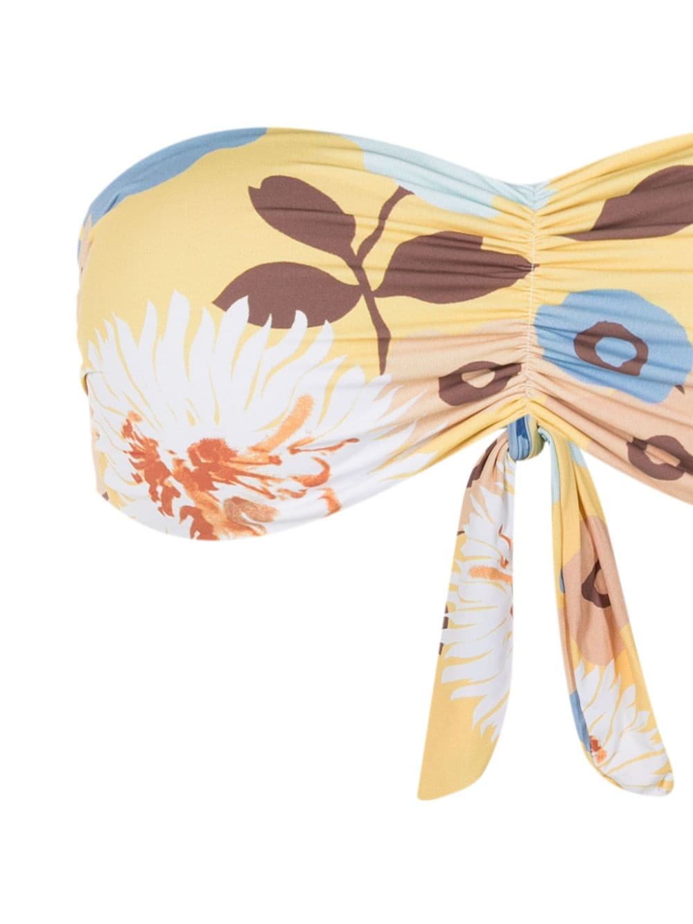 Shop Clube Bossa Venet Floral-print Bikini Top In Yellow