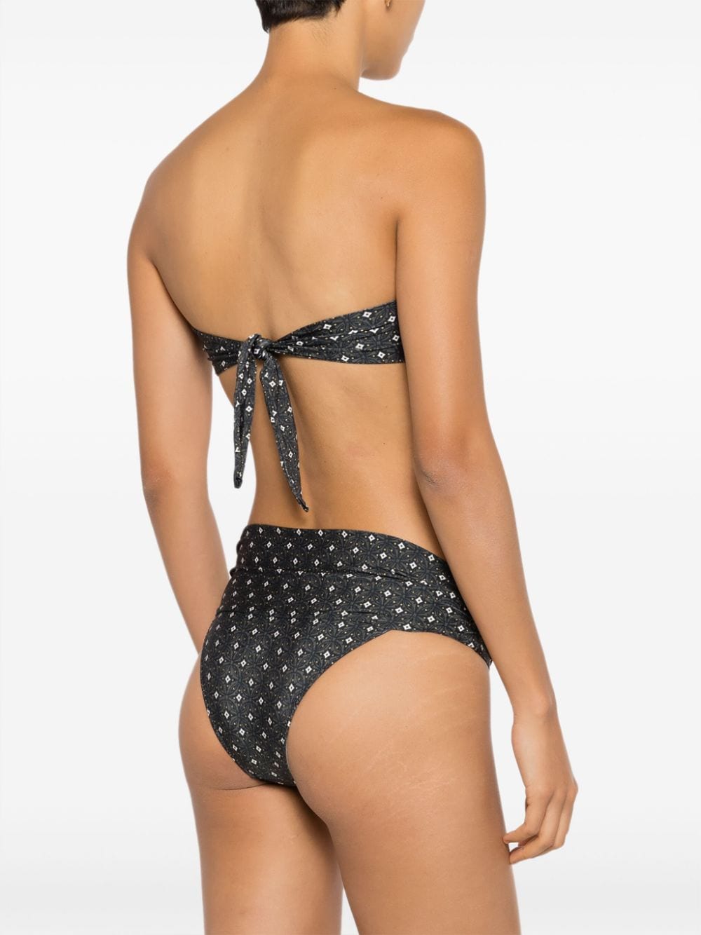 Shop Clube Bossa Percy Graphic-print Bikini Top In Schwarz