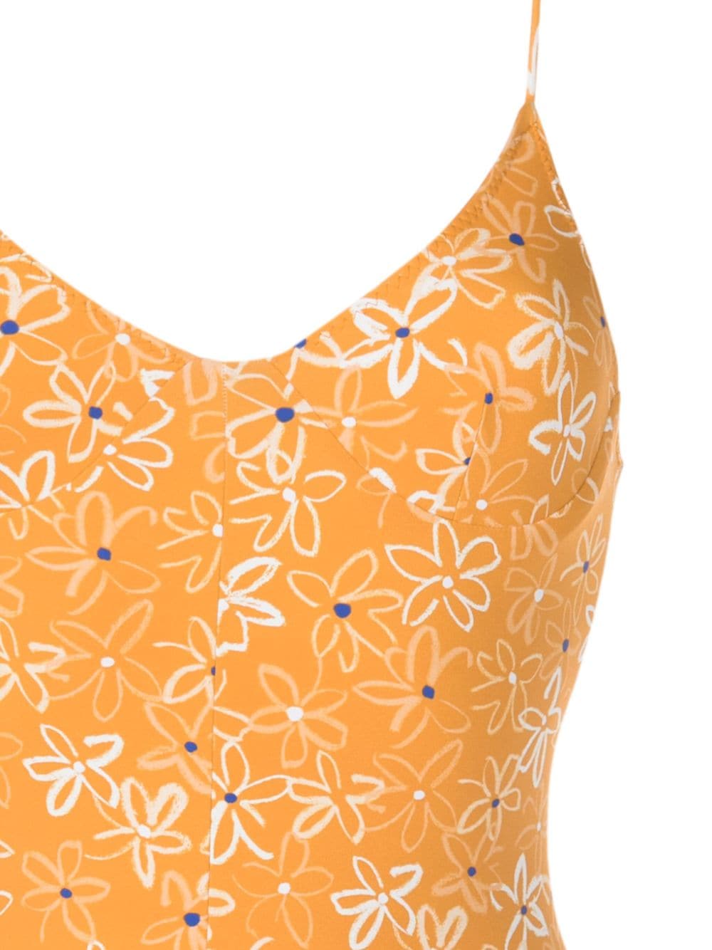 Shop Clube Bossa Rossina Floral-print Swimsuit In Yellow