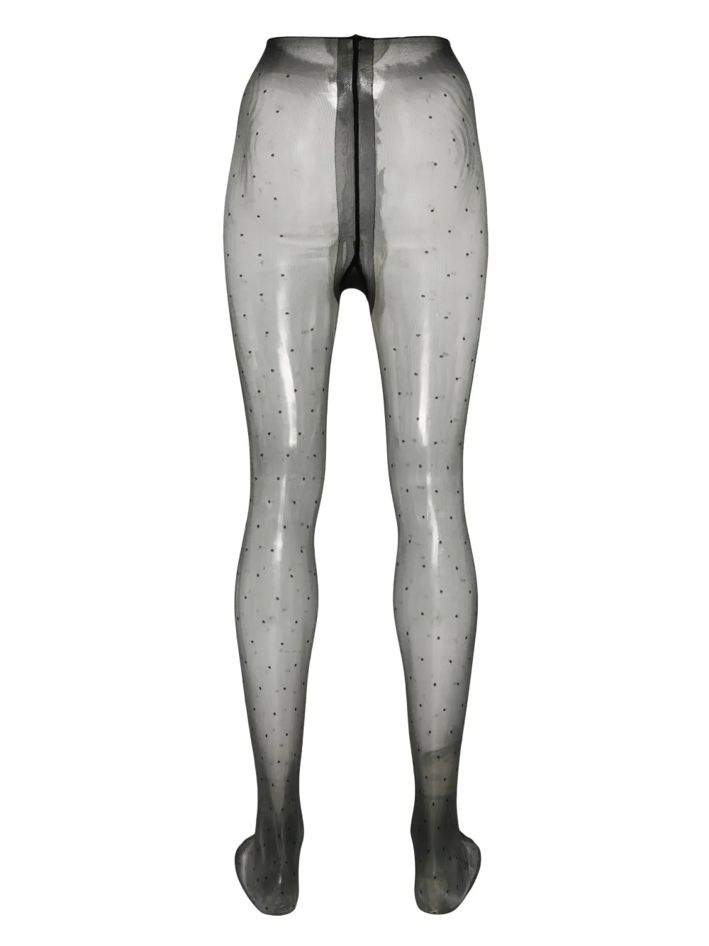 Shop Maison Close Plumetis Glossy Polka Dot Tights In Black
