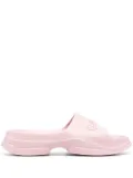 GANNI logo-embossed chunky slides - Pink