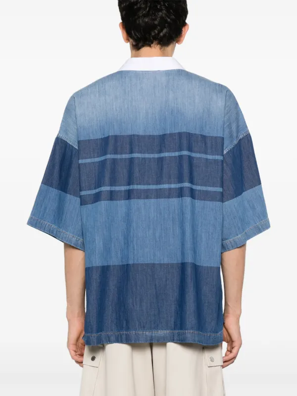 DSQUARED2 logo-print Denim Polo Shirt - Farfetch