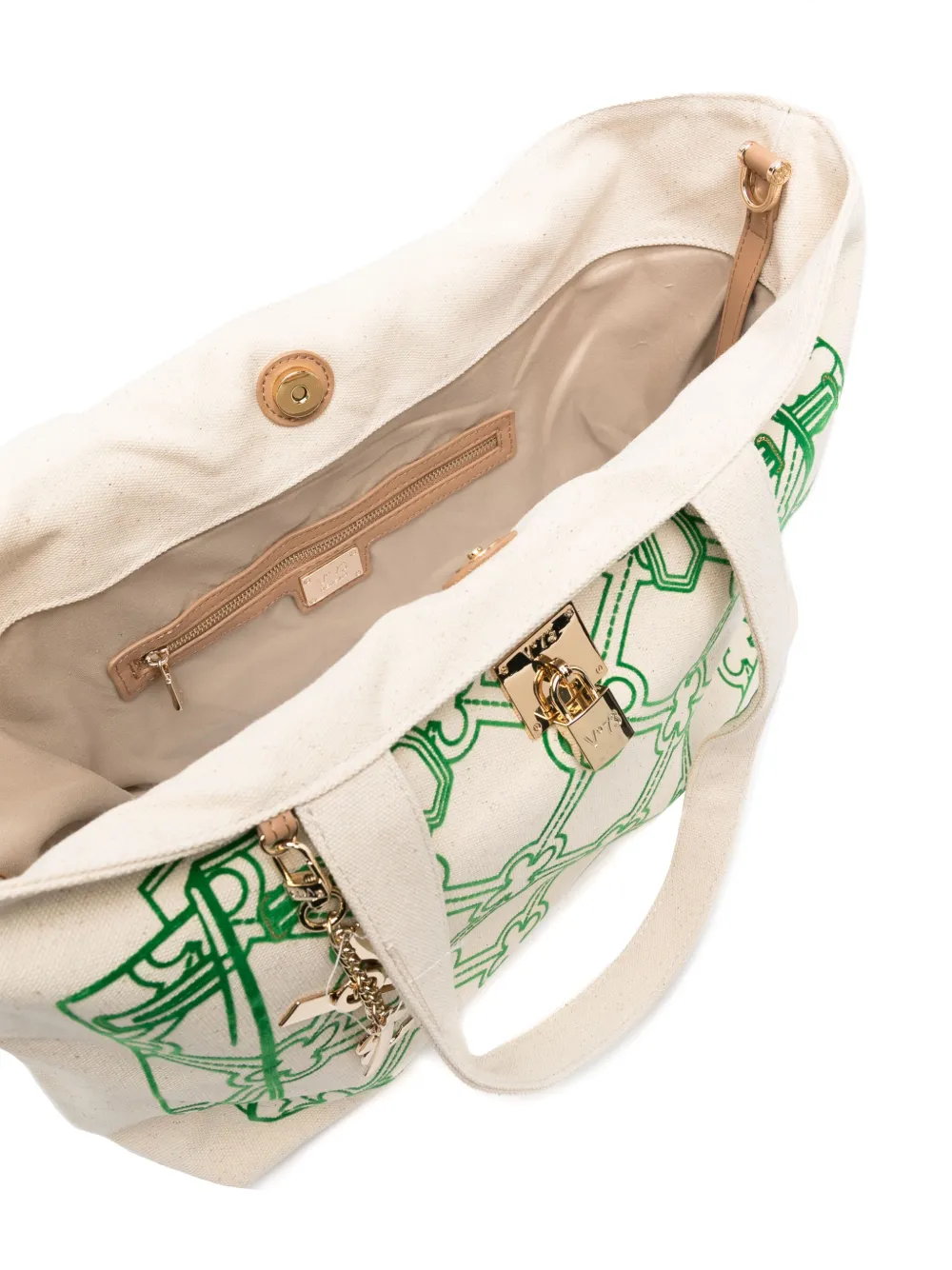 Shop V73 Must Canvas Shoulder Bag In Neutrals