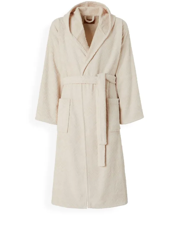 Missoni Home Hooded Cotton Bathrobe Neutrals FARFETCH PH