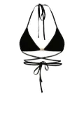 Miu Miu logo-plaque triangle bralette - Black