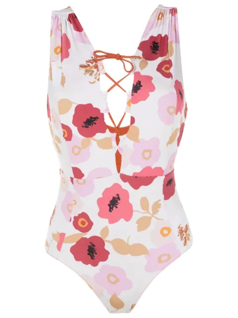 Clube Bossa Sevilla lace-up swimsuit