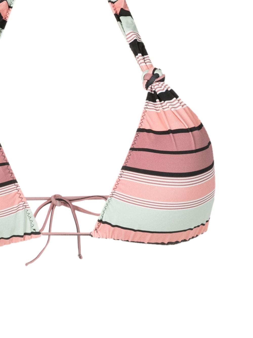 Shop Clube Bossa Rings Striped Bikini Top In Multicolour