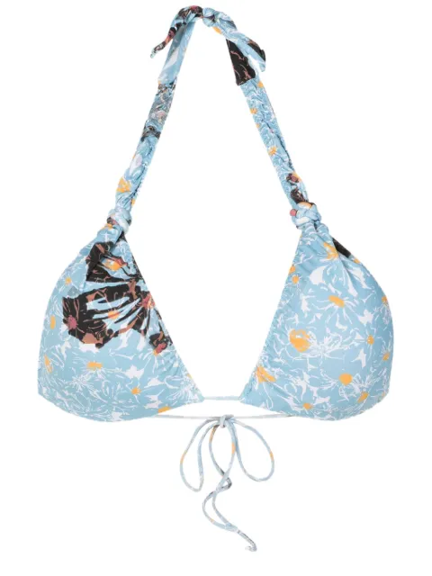 Clube Bossa Rings floral-print bikini top