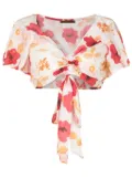 Clube Bossa Bevita floral crop top - Multicolour